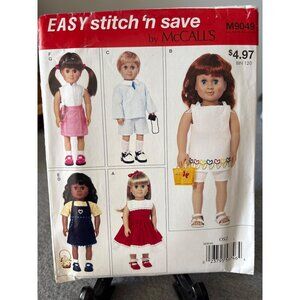 McCalls M9049 Size 18" Doll Clothes Sewing Pattern Uncut